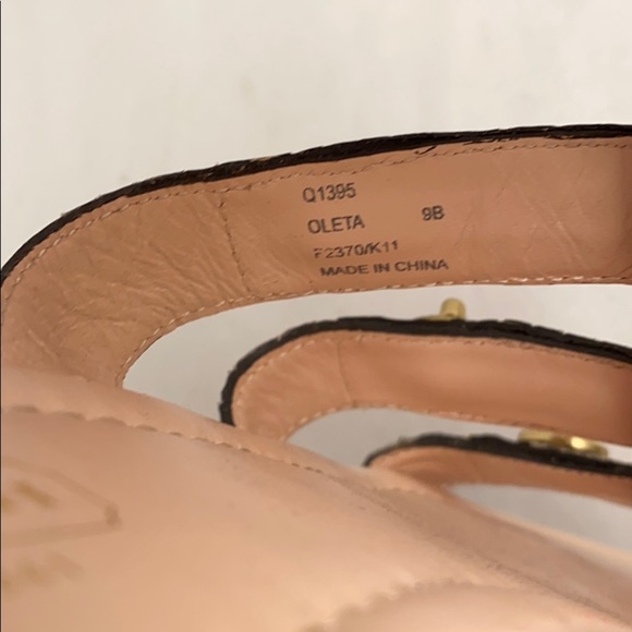 Coach Oleta tan brown python snake gladiator sandals 9 - Picture 5 of 8